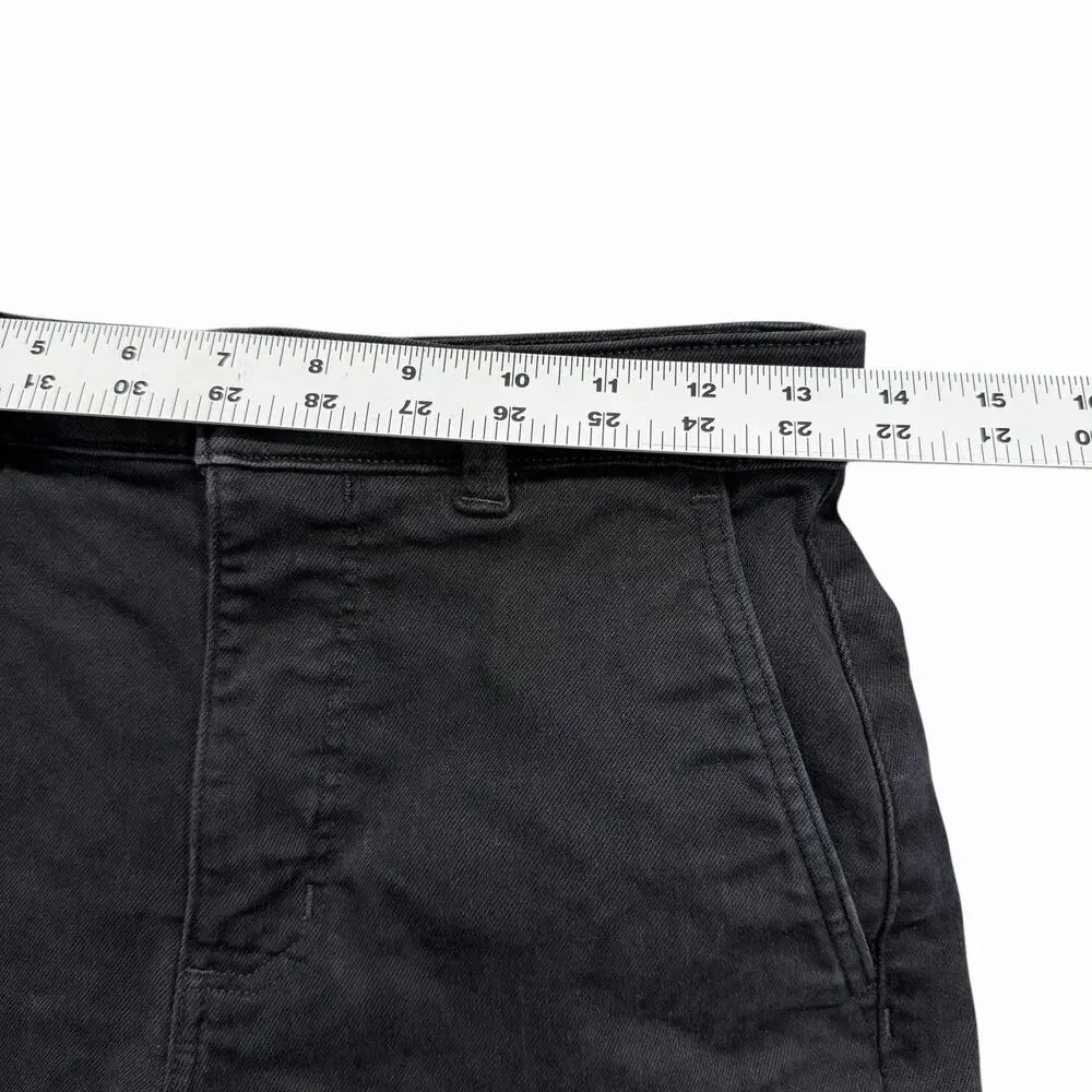 Everlane Women’s Black Chino Shorts High Rise Cotton Twill Sz 2 - Picture 5 of 7